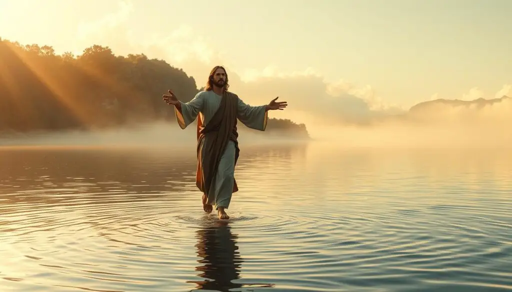 jesus walking on water