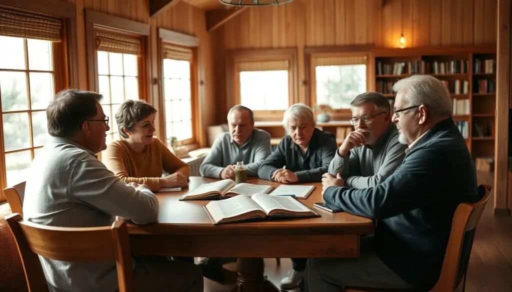 Bible study group discussion