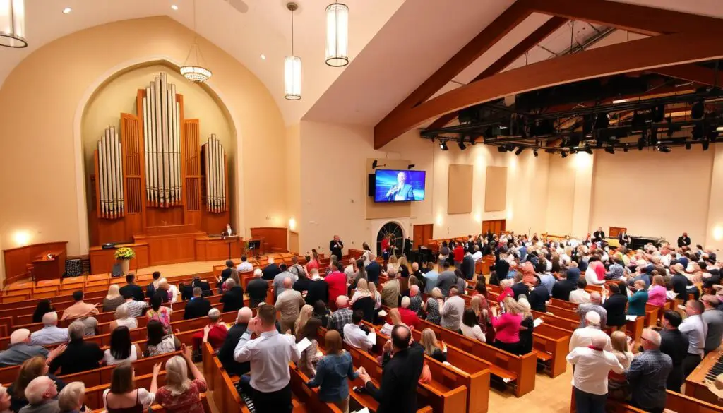 blended worship services in Arlington