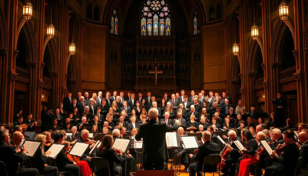 choir orchestra performance