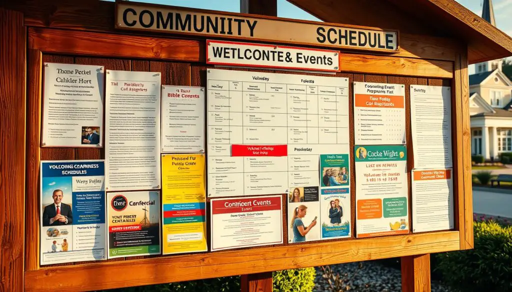community event schedules