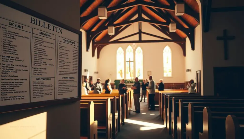 service times and ministry programs