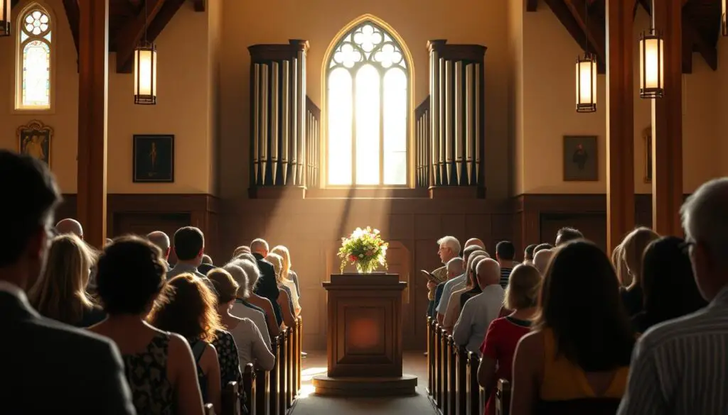 sunday morning worship gathering