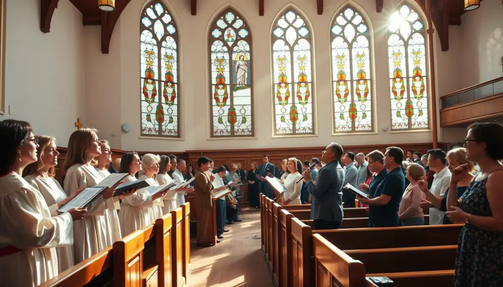 traditional and contemporary worship services
