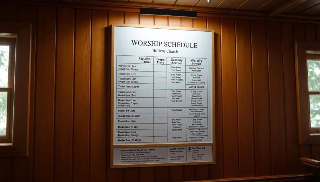 worship service schedule
