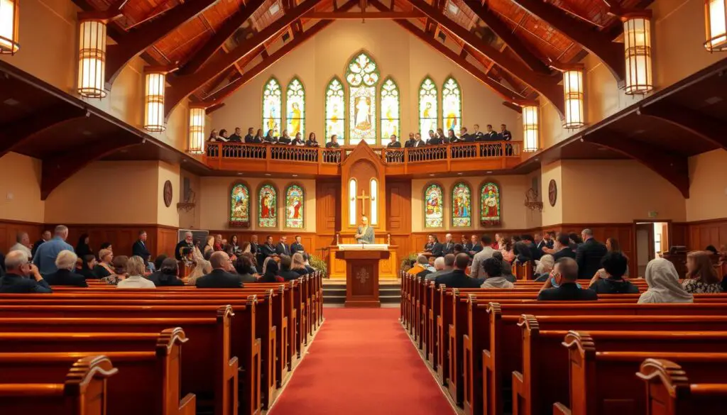 worship services and community events