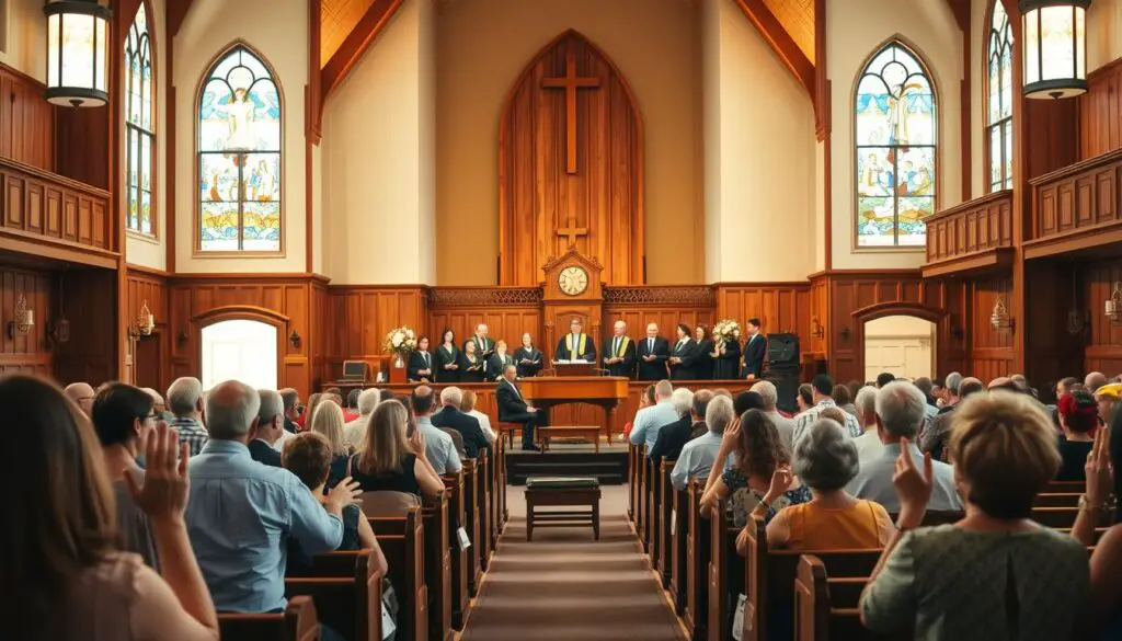 Sunday worship service at FBC Boerne