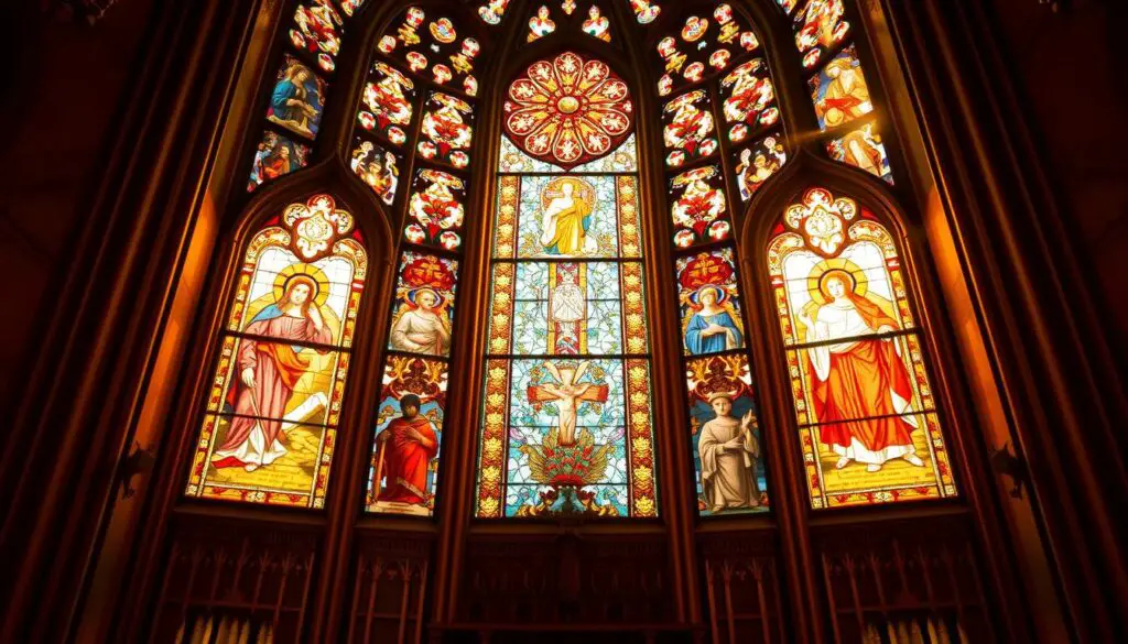 baptist church history stained glass