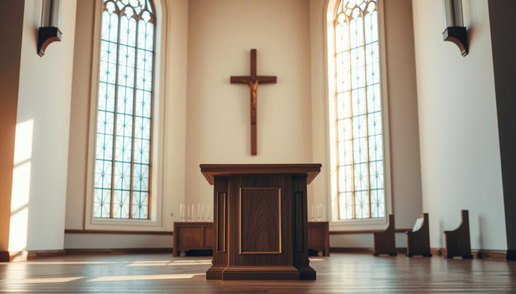 pulpit in worship