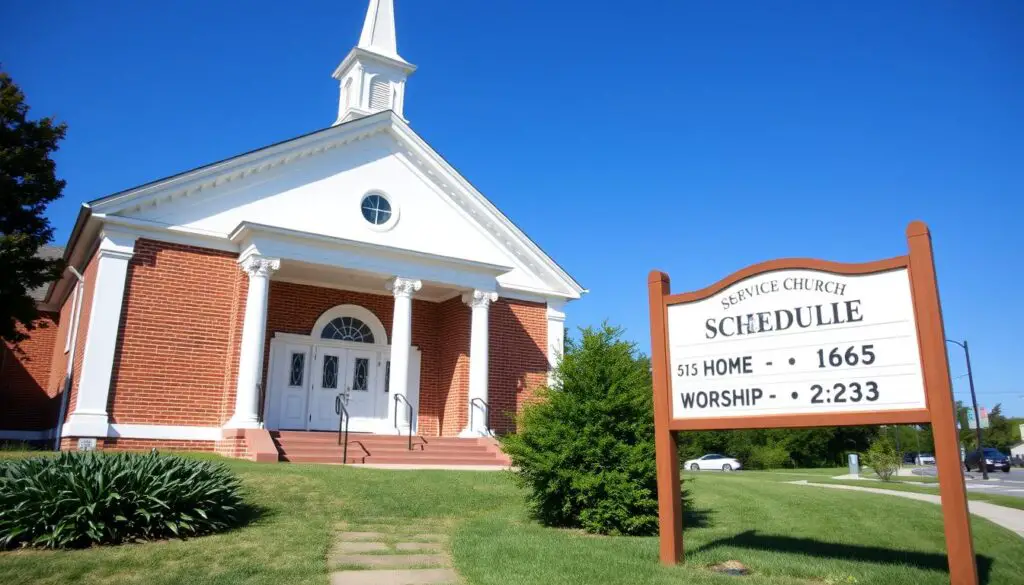 service schedule and worship times