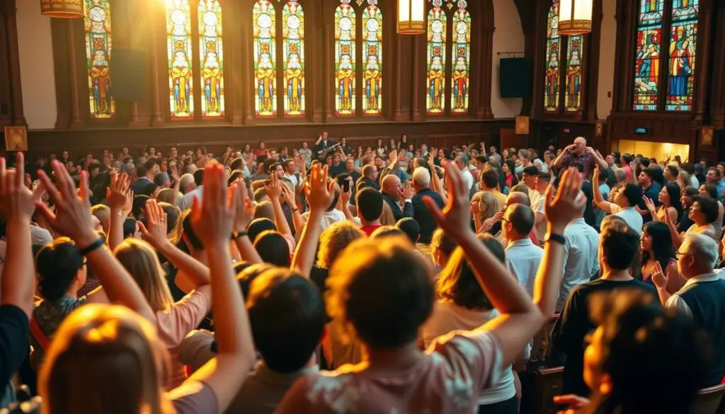 vibrant worship service