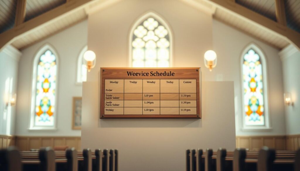 weekly service schedule