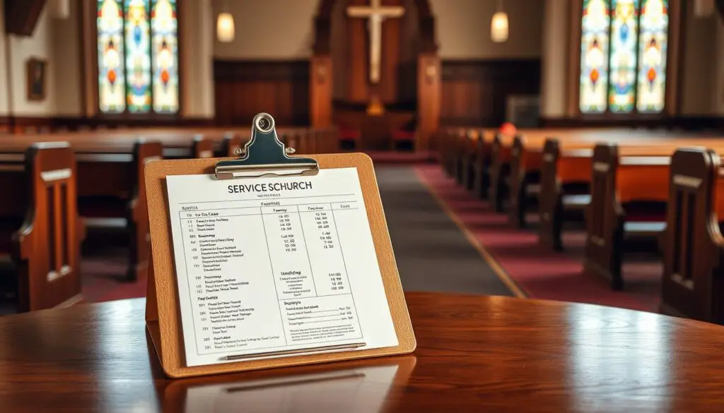 weekly service schedule programs