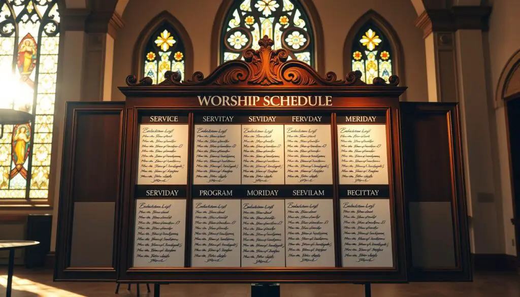 weekly worship schedule