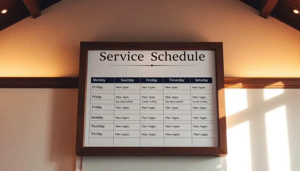 worship service schedule