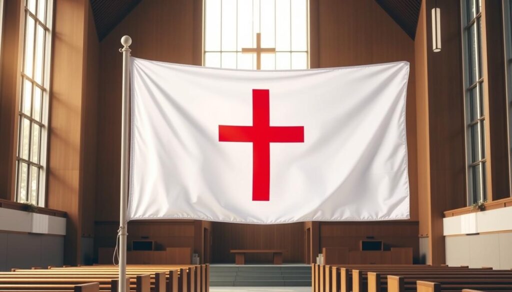 Christian flag in modern worship