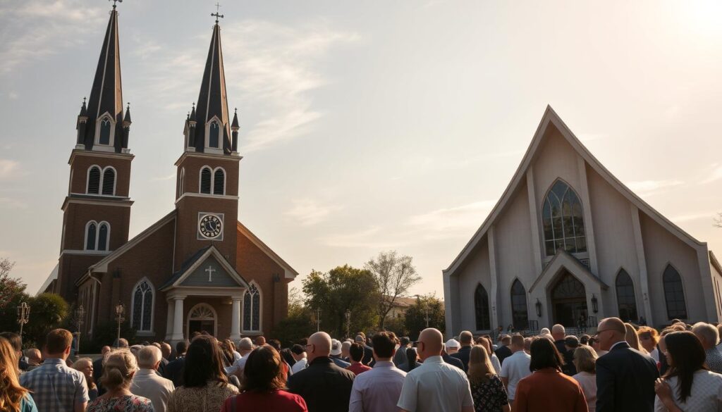 mainline vs evangelical churches comparison