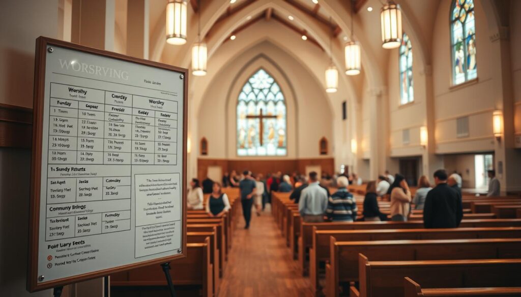 service schedules worship times