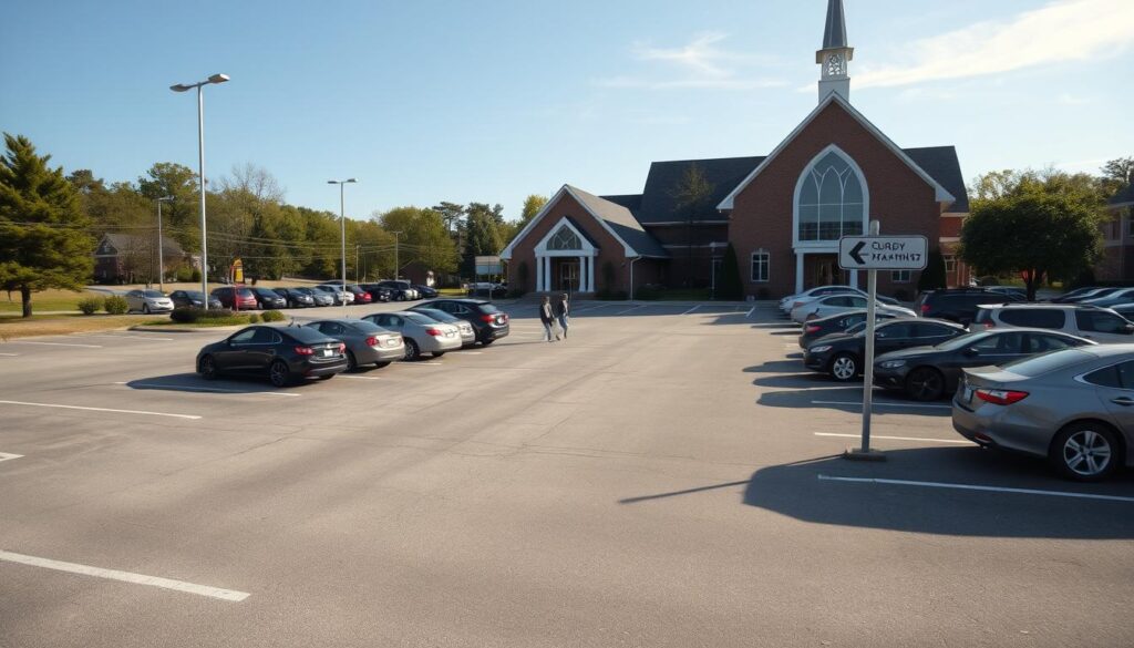 sunday morning service parking directions